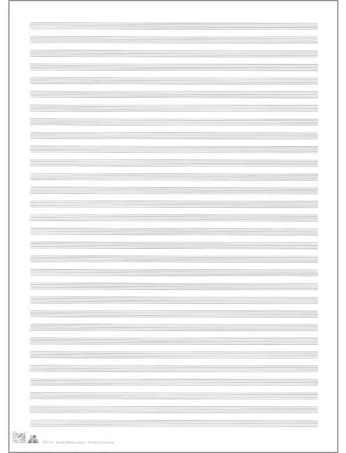 Notenpapier Siestrop mit Hilfslinien
